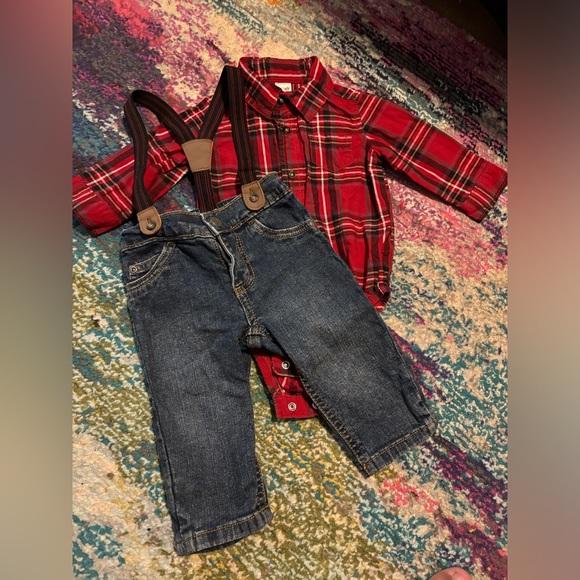 Boys Plaid Outfit - Picture 1 of 2